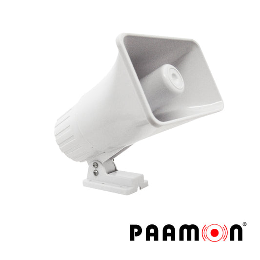 SIRENA 30WATTS PAAMON PAM-SRE30W DOBLE TONO/ ALAMBRICA / COLOR BLANCO/ PROTECCIÓN IP65 / USO EN INTERIOR Y EXTERIOR/ NIVEL DE SONIDO 118/-2dB / COMPATIBLE CON TODOS LOS SISTEMAS DE ALARMA  SIN CAJA INDIVIDUAL