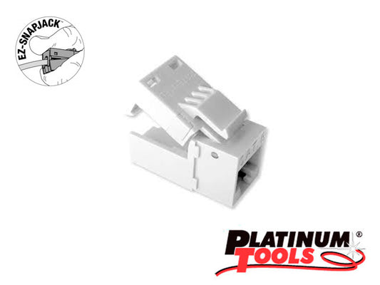 706WH-1 PLATINUM TOOLS Con el EZ-SnapJack nunca m&aacute;s necesitar&aacute; una herramienta de impacto. Al menos para los enchufes de pared.  El sistema patentado de EZ-SnapJack es auto-terminaci&oacute;n y r&aacute;pidamente se instala para obtener