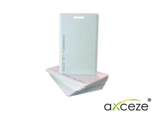 33TARJETA DE PROXIMIDAD GRUESA AX-ID2 PAQUETE 10 PIEZAS 125KHZ 26 BITS TIPO CLAMSHELL CON PERFORACIÓN