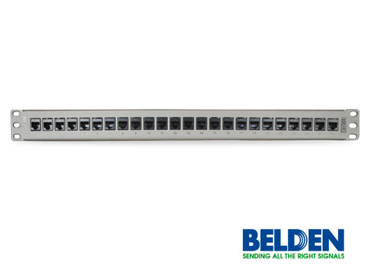 PATCH PANEL BELDEN AX103254 CAT6A 24PTOS 1U PRECARGADO 10GX TITANIUM