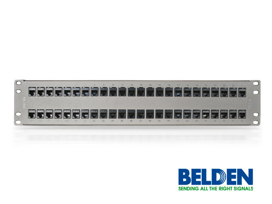 PATCH PANEL BELDEN AX103256 CAT6A 48PTOS 2U PRECARGADO 10GX TITANIUM