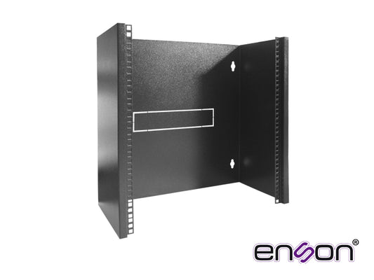 RACK DE PARED ENSON ENS-RACKW12U 12UR PREPARADO PARA ANCLAJE EN PARED CONSTRUIDO EN UNA SOLA PIEZA CAPACIDAD DE CARGA DE 20 KG IDEAL PARA ESPACIOS REDUCIDOS CUMPLE CON NORMA EIA
