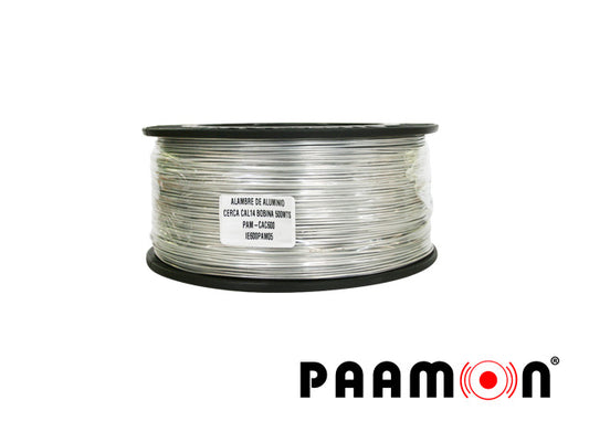 ALAMBRE DE ALUMINIO PAMON PAM-CAC600 PARA CERCA ELECTRIFICADA/ CALIBRE 14 / BOBINA DE 500MTS/ ALTA CONDUCTIVIDAD/ DIÁMETRO UNIFORME/ ANTI-OXIDANTE / FACIL MANEJO