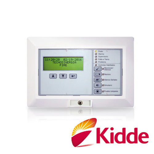 ANUNCIADOR REMOTO LCD VIGILANT RLCD-C-SP / K-RLCD-C-SP ESP A 4 HILOS EN ESPAÑOL  CUENTA CON CONTROLES COMUNES (SILENCIAR PANEL  RESET  SILENCIAR ALARMA) COMPATIBLE CON LOS PANELES VS1 Y VS4  LISTADO UL  ULC