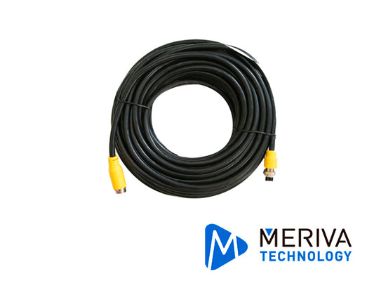 CABLE DIN DE AVIACION 4 PINES MERIVA TECHNOLOGY MCBL150 15M DE LARGO / COMPATIBLE PARA CÁMARAS HD SOLUCION MOVIL / USO EN INTERIORES / CONECTOR HEMBRA - MACHO / NEGRO