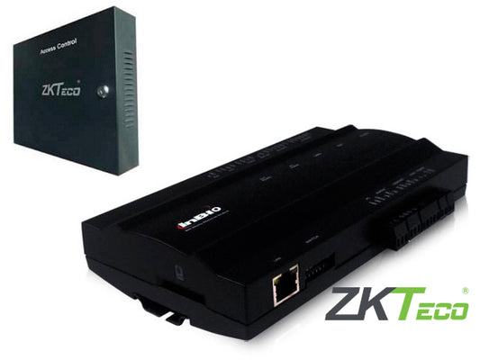 PANEL DE CONTROL DE ACCESO AVANZADO ZKTECO INBIO160BOX KIT GABINETE Y FUENTE 1PUERTAS/2LECTORAS/3000HUELLAS/30 000TARJETAS/100 000REGISTROS TCPIP/RS485/1INOUTAUX COMPATIBLE CON LECTORAS SERIE KR Y FR