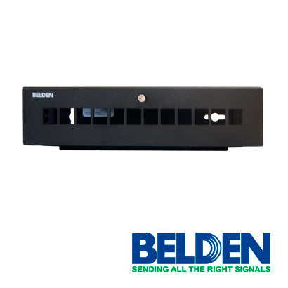 PATCH PANEL MODULAR BELDEN AX107477 CAT6A CAT6 CAT5E 12 PUERTOS (VACIO) COLOR NEGRO ACEPTA JACKS ESTILO KEYCONNECT USO INTERIOR MONTAJE EN PARED
