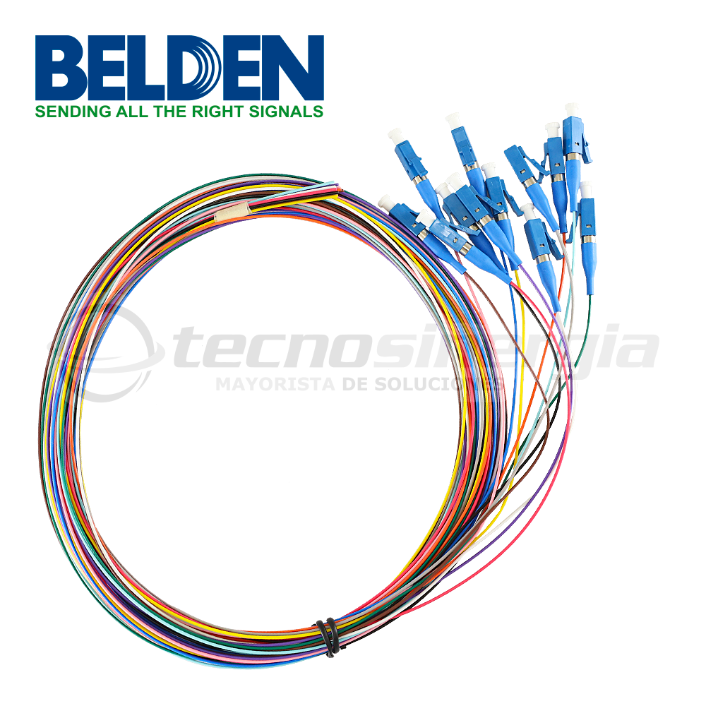 KIT PIGTAIL FIBRA BELDEN FTSLC900PR12 MONOMODO LC SIMPLEX OS2 INCLUYE 12PZAS