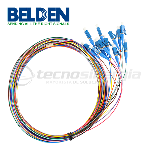 KIT PIGTAIL FIBRA BELDEN FTSLC900PR12 MONOMODO LC SIMPLEX OS2 INCLUYE 12PZAS