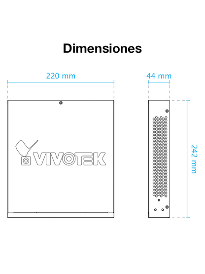 VIVOTEK AW-GEV-104B-130 - Switch Gigabit PoE Administrable con 8 puertos GE  2 puertos SFP  130W totales  WEB Smart  30W por puerto  compatible con VIVOCAM #V1