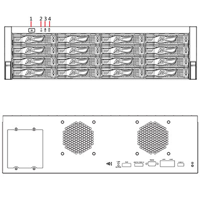 DAHUA EVS5016S-R - Servidor de Almacenamiento IP/ Rendimiento de Grabacion de 640 Mbps/ 16 Bahias/ RAID/ 320 Canales IP/ Fuente Redundante/