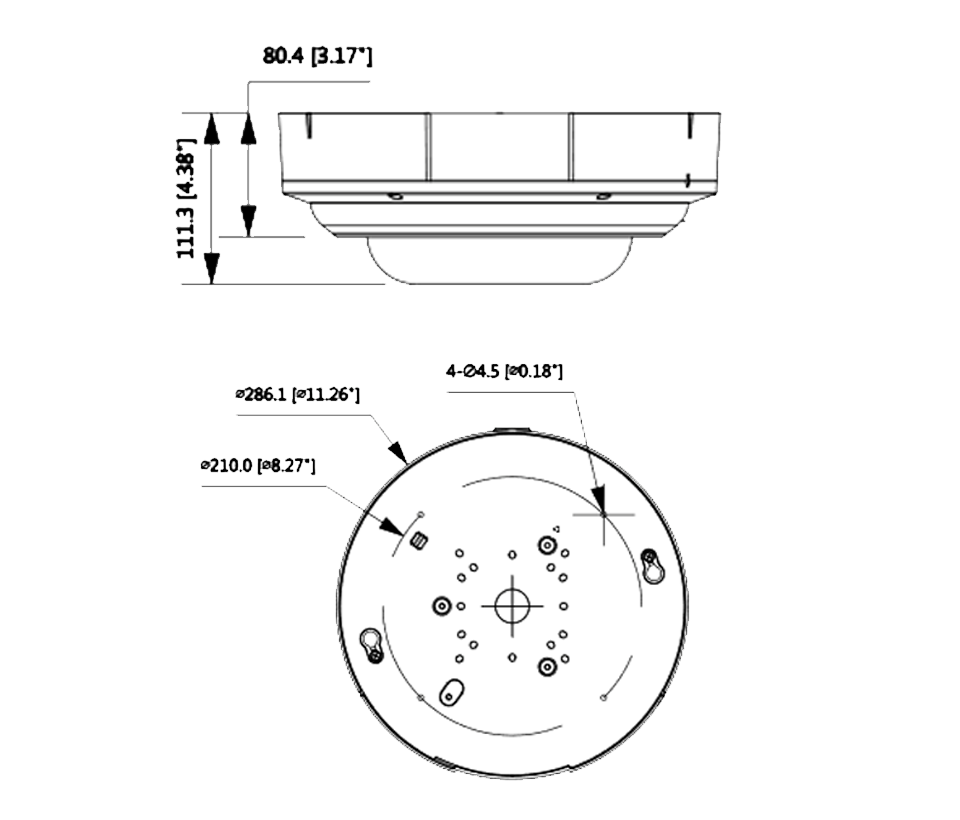 DAHUA IPC-PDBW5831-B360 - Cámara IP Domo Multisensor Panorámico  con 4 sensores de 2MP que brindan una imagen panorámica de 8MP en total. Lentes motorizados 2.7-12 mm  H.265+  IR 30m  MicroSD  resistente IP67/IK10. #Panorámicas #MV