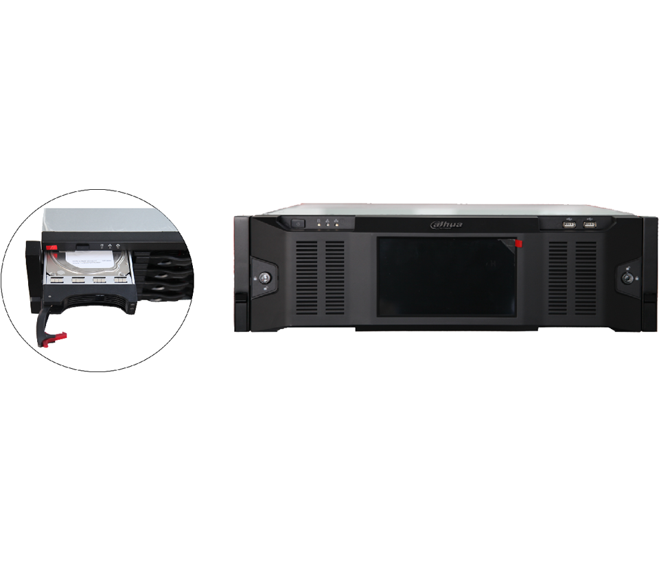 DAHUA DSS7016DR-S2- Servidor de Administración de Dispositivos compatible con Software DSS Pro y dispositivos Dahua. Ofrece una capacidad de 600Mbps y cuenta con 15 bahías SATA Hot Plug. Soporta RAID para una gestión avanzada y segura de dispositivo