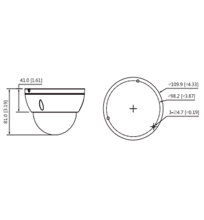 DAHUA HAC-HDBW1801E - Camara Domo Antivandalica 4k/ 8 Megapixeles/ Lente de 2.8 mm/ 105 Grados de Apertura/ Metalica/ WDR Real de 120 dB/ IR de 30 Mts/ IK10/ IP67/  Soporta: HDCVI  TVI  AHD Y CBVS/