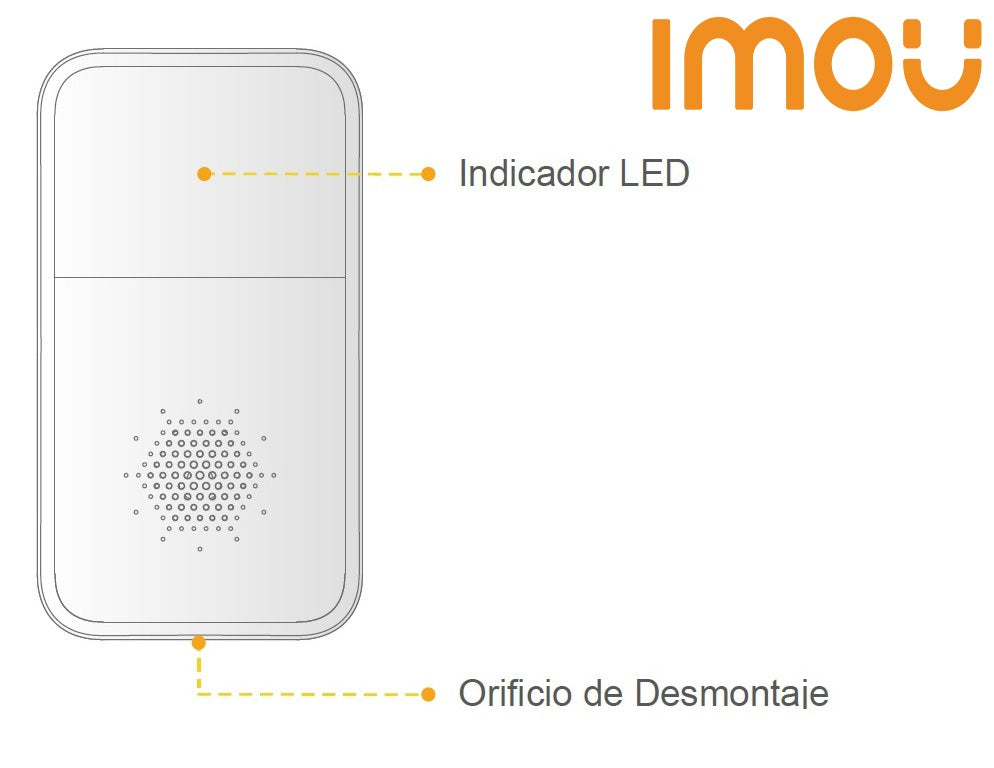 IMOU SIREN (ARA10-SW) - Sirena Inalambrica con Estrobo integrado sonido de 85 dB y frecuencia de 433 MHz. Con batería CR123A de alta duración y fácil instalación. #Seguridad #MCI2 #IMMC