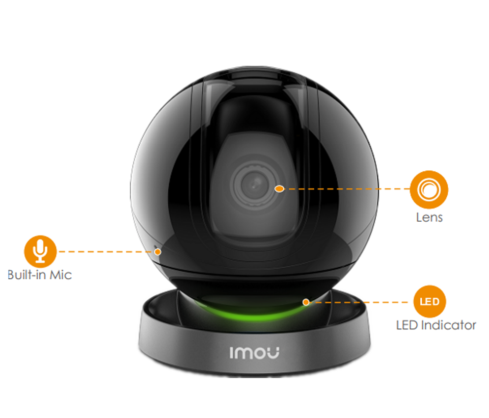 IMOU RANGER IQ (IPC-A26HIN-imou) - Cámara IP PT de 2 Megapíxeles/ WiFi/ Con Gateway de Alarma/Detección de Humanos con IA/Lente de 3.6 mm/ AutoTracking/ Sirena Incorporada Personalizable/ Audio 2 Vias/ Modo de Privacidad/ Alarma de Sonido Anormal/