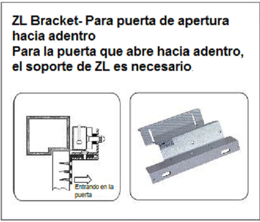 <h1>Información general</h1></br><p><strong>Paquete YLI YM180PACK</strong></p><p>El paquete incluye lo siguiente:</p><ul><li>1 Chapa magnética de 180kg o 350 lb de sujecion  para interiores.</li><li>1 Soporte de fijación ZL.</li></ul><h1>Soporte YLI