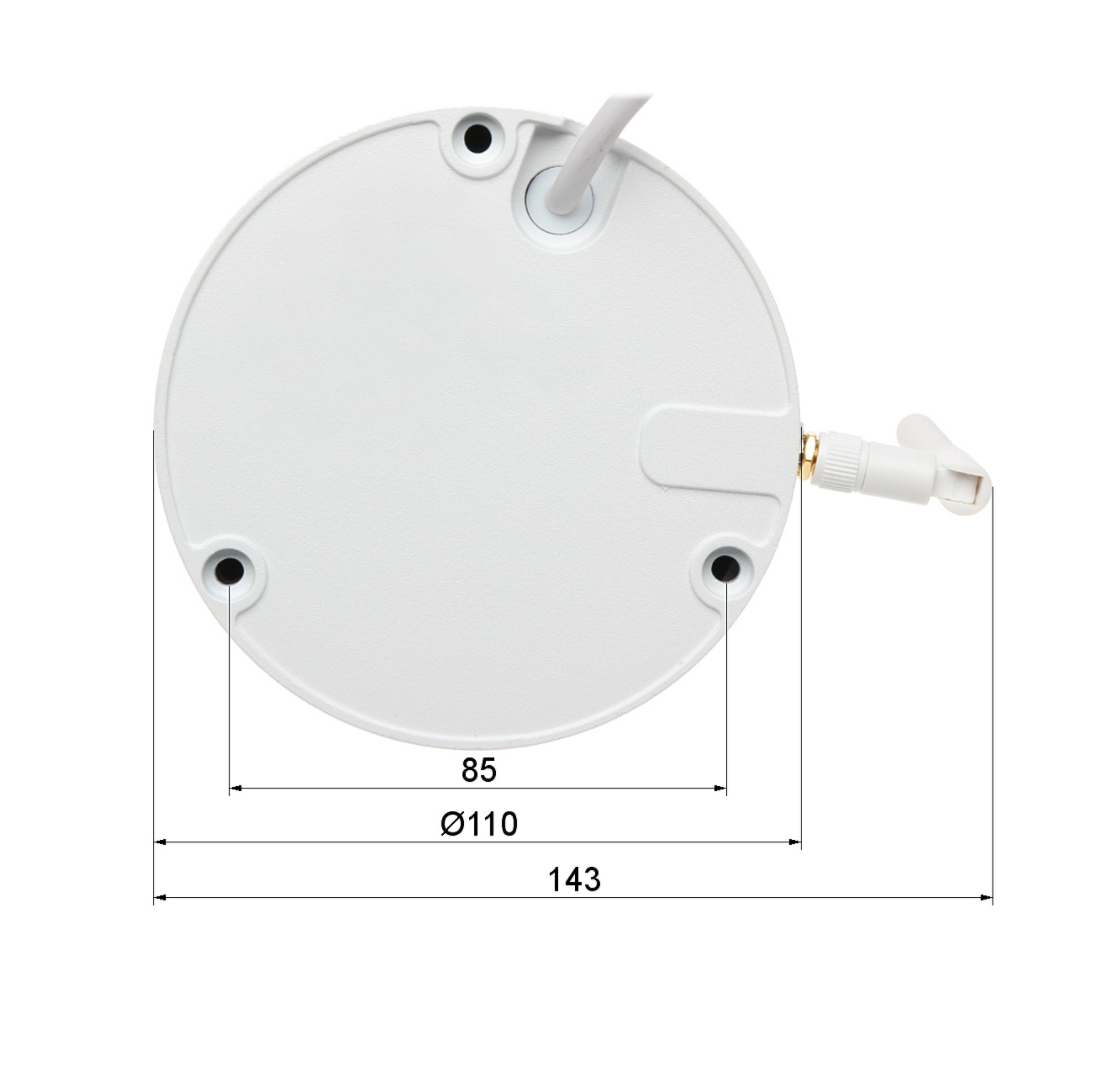 DAHUA IPC-HDBW1435E-W-S2 - Cámara IP Domo Wifi de 4 Megapíxeles/ Lente de 2.8mm/ 97 Grados de Apertura/ IR de 30 Mts/ Ranura para MicroSD/ IP67/ Antivandalica IK10/ DWDR/ BLC/ HLC