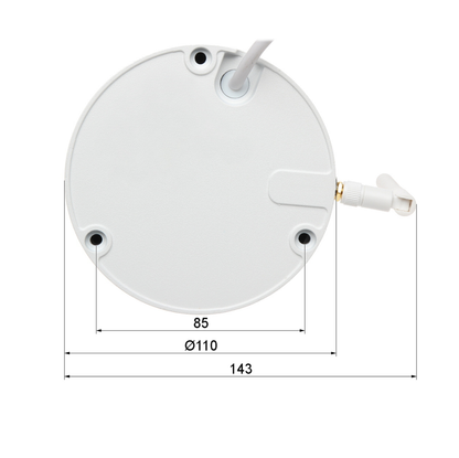 DAHUA IPC-HDBW1435E-W-S2 - Cámara IP Domo Wifi de 4 Megapíxeles/ Lente de 2.8mm/ 97 Grados de Apertura/ IR de 30 Mts/ Ranura para MicroSD/ IP67/ Antivandalica IK10/ DWDR/ BLC/ HLC