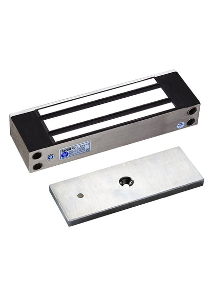 YLI YM500NW - Cerradura Magnética para exterior IP68 / Fuerza de Sujeción 500Kg /1200Lb / Voltaje Dual 12v / 24VDC / Compatible con Soporte MBK500NZLW / Puertas de madera  vidrio  metálica