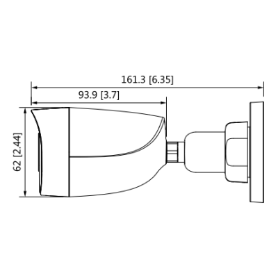 DAHUA HAC-HFW1200CN-A - Cámara Bullet 1080p/ Micrófono Integrado/  Lente de 2.8mm/ 30 Mts de Ir/ IP67/ Policarbonato/ CVI/CVBS/AHD/TVI/ BLC/HLC/DWDR #VolDH #IngDahua