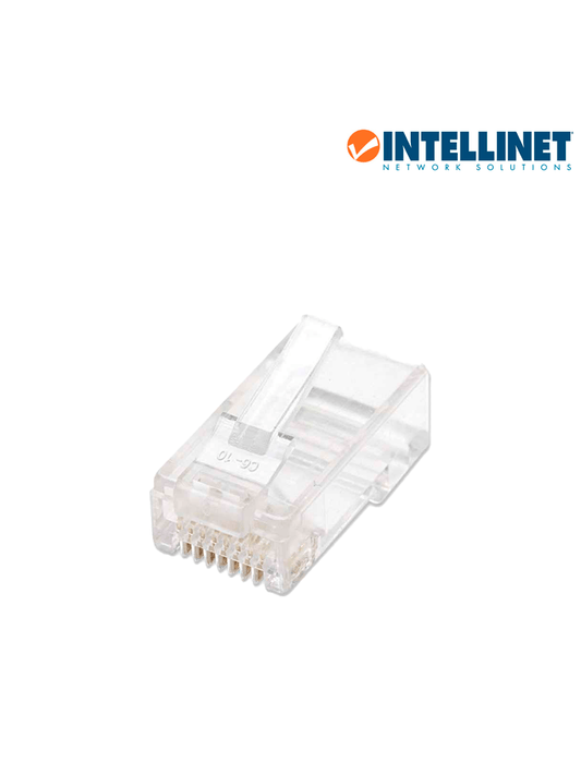 INTELLINET 502399 - Plug RJ45 CAT5E solido UTP /  1 Pieza / ORO 15-micras