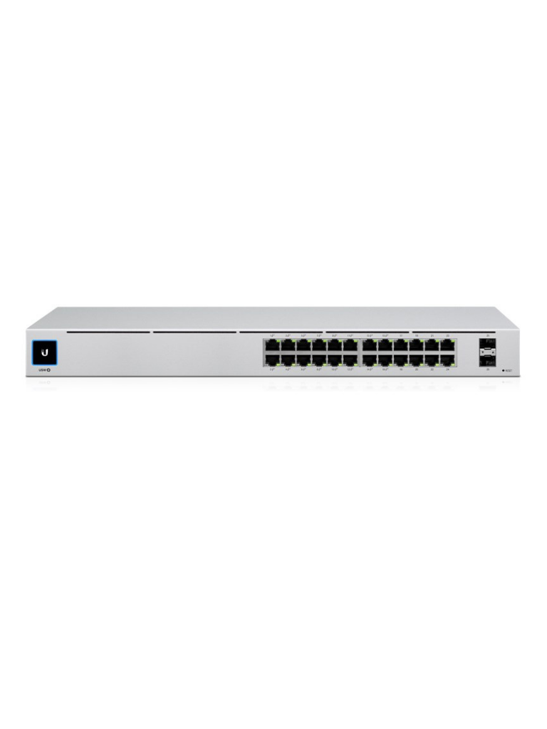 UBIQUITI USW-24 UniFi Switch Capa 2 de 24 puertos 10/100/1000 Mbps más 2 puertos 1G SFP  con pantalla informa#ENE2