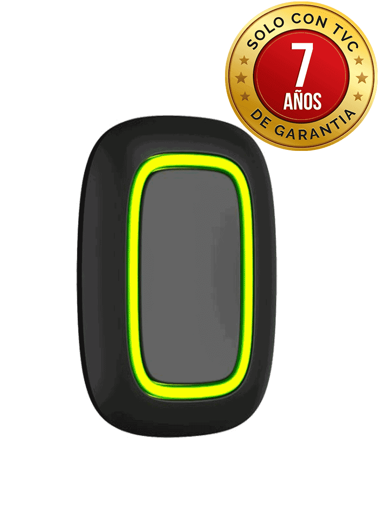 AJAX  Button B - Botón  inteligente  multifuncional.    Botón de pánico / Control de dispositivos de automatización / Silenciar alarmas de detectores de incendios. Color Negro (28202.26.BL3)