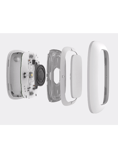 AJAX  Button W - Botón  inteligente  multifuncional.    Botón de pánico / Control de dispositivos de automatización / Silenciar alarmas de detectores de incendios. Color Blanco (28203.26.WH3)