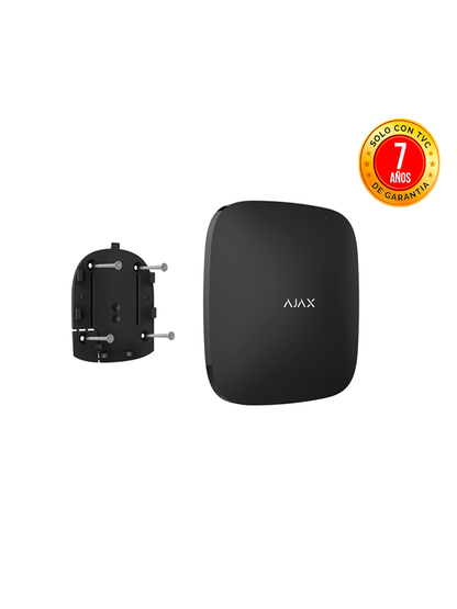 AJAX Hub2PlusB - Panel de alarma conexión Ethernet / WiFi / LTE color Negro / APP “AJAX PRO” iOS y Android / hasta 200 dispositivos / Hasta 100 cámaras / Hasta 200 Usuarios / 2 SIM / Hasta 14h de duración de la batería (28280.40.BL3)