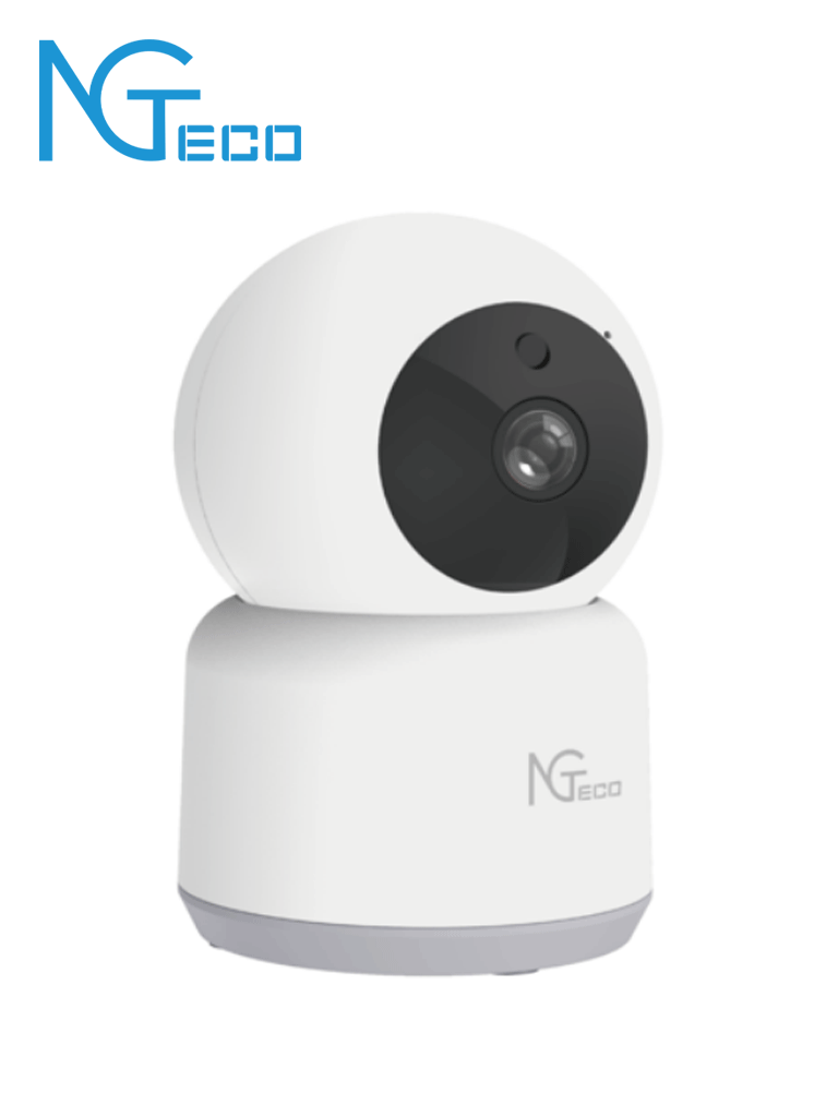 NGTECO NGC2401 - Cámara PT WiFi / 1080p / Lente 3.6mm / Visión panorámica e inclinación / Visión Nocturna / Almacenamiento Local y en la Nube /  Control Remoto / Audio Bi-direccional / Funciona con Alexa #interior