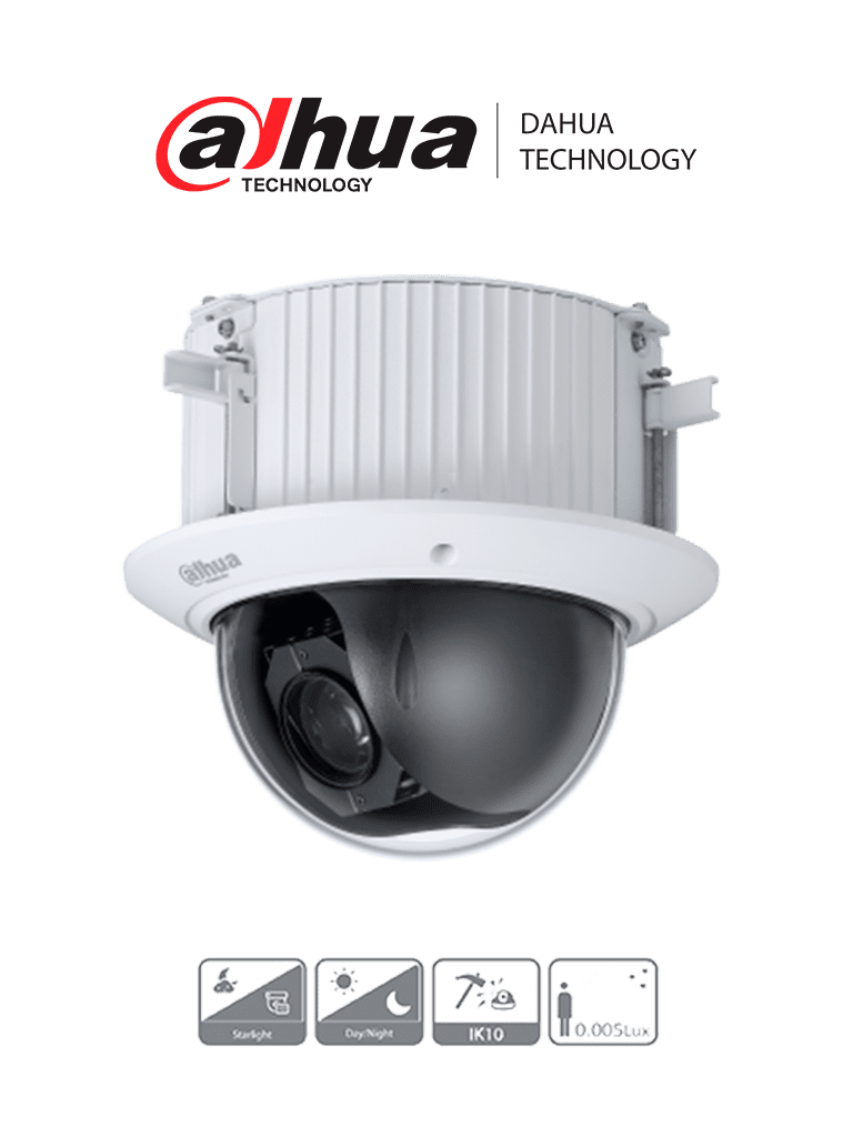 DAHUA DH-SD52C232N-HC-LA - Cámara Domo PTZ de 2 Megapíxeles/ 1080p/ 32x de Zoom Óptico/ Montaje en Plafón o Techo Falso/ WDR Real 120dB/ Starlight/ Antivandálica IK10