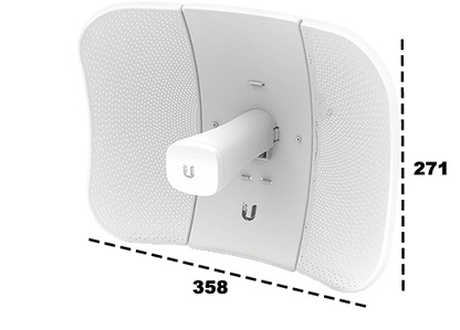 Kit de 10 LiteBeam 2x2 MIMO airMAX AC GEN2 CPE hasta 450 Mbps  5 GHz (5150 - 5875 MHz) con antena integrada de 23 dBi