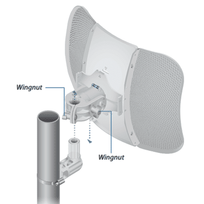 Kit de 10 LiteBeam 2x2 MIMO airMAX AC GEN2 CPE hasta 450 Mbps  5 GHz (5150 - 5875 MHz) con antena integrada de 23 dBi