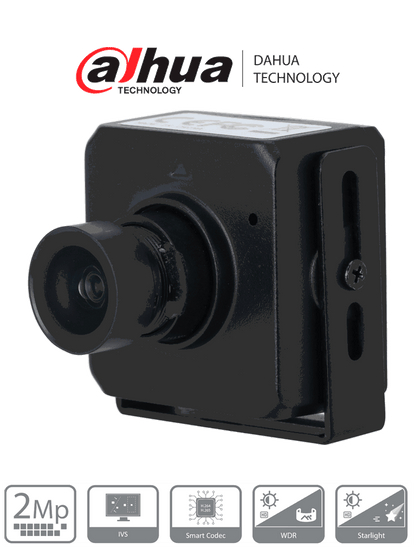 DAHUA DH-IPC-HUM4231S-L5 - Camara IP Pinhole de 2 Megapixeles/ Lente de 3.6 mm/ H.265+/ WDR de 120 dB/  Microfono Integrado/ 1 Entrada y Salida de Audio/