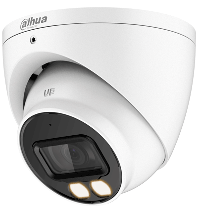 DAHUA HAC-HDW1809T-A-LED - Camara Domo Eyeball 4k Full Color/ 8 Megapixeles/ Lente de 2.8 mm/ 106 Grados de Apertura/ Microfono Integrado/ 40 Metros de Iluminación/ Imagen a Color 24/7/ Super Adapt/ WDR de 120 dB/