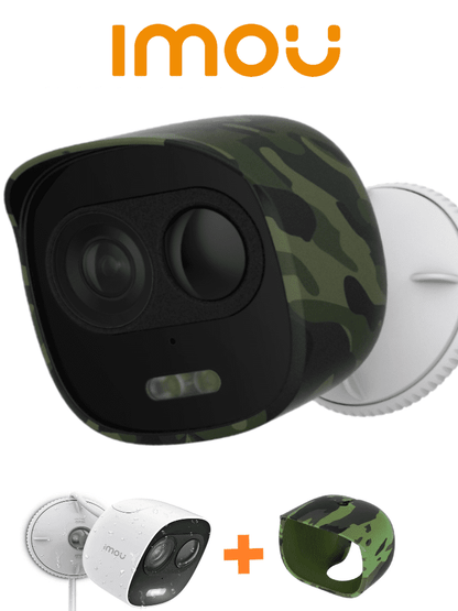 IMOU LOOCPAK - Camara IP Bullet Wifi de 2 Megapixeles/ Paquete con Funda de Silicon/ Lente de 2.8mm/ 111 Grados de Apertura/ Disuasión Activa/ Sirena y Luz Integradas/ H.265/ Audio Bidireccional/ Ranura MicroSD/ PIR Integrado