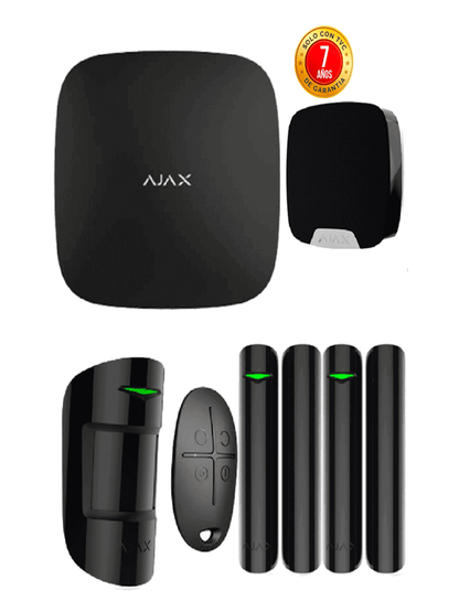 AJAX KIT RESIDENCIAL B- Panel de alarma Hub2Plus conexión Ethernet / WiFi / LTE  APP “AJAX PRO” iOS