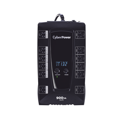 UPS de 900 VA/480 W  Topología Línea Interactiva  Entrada 120 Vca NEMA 5-15P  Tipo Gabinete Compacto  Con 12 Tomas NEMA 5-15R