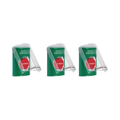 Paquete de 3 Botones con 3 Diferentes Métodos de Activación y 3 Mensajes Diferentes  Color Verde