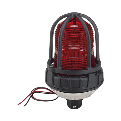 Luz estroboscópica para ubicaciónes peligrosas   montaje tipo tubo  12-24 VCD  color Rojo