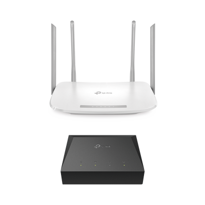 Kit de ONU Gigabit XZ000G3 con Router Router Inalámbrico ISP doble banda AC  Hasta 1167 Mbps  4 antenas externas omnidireccional  Puertos Gigabit