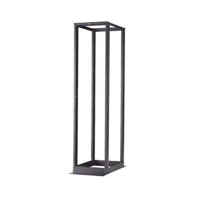 Rack de Cuatro Postes Estándar de 19"  Rieles Numerados y Roscados #12-24  Profundidad Máxima de 23 in  45 Unidades de Rack  Color Negro