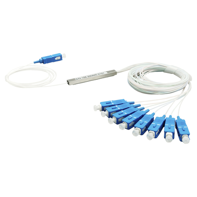 Splitter (Divisor Óptico) tipo PLC  1x8  conectores SC/UPC