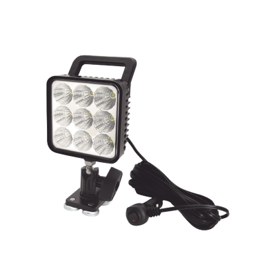 Lámpara de trabajo de 9 led  montaje giratorio magnético  12-24 Vcc  1300 Lumenes