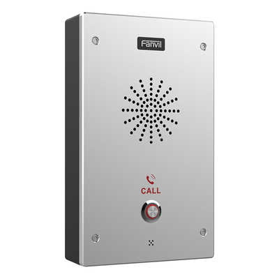 Intercomunicador IP  2 líneas SIP  2 relevadores con botón para llamada  anti-vandálico  IP65 e IK10  PoE