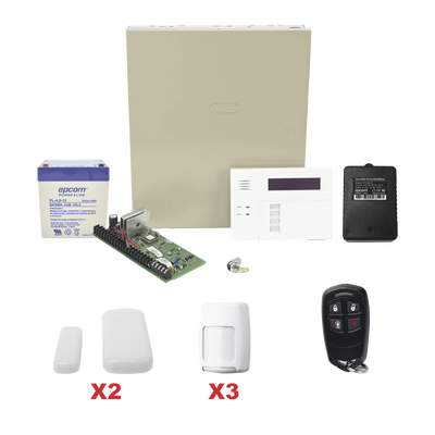 Kit inalámbrico de panel VISTA48 con teclado 6160RF receptor inalámbrico  2 contactos 5800MINI  3 PIR 5800PIR  1 Control remoto 58344  Bateria y transformador