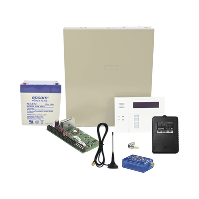 (1 Año datos ILIMITADO INCLUIDO)  Kit Vista48LA con comunicador MINI012G  Teclado  Gabinete y Transformador