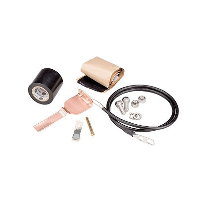 Kit de aterrizaje Estándar para cable coaxial de 1/4"  3/8"  CNT-400  9913. Longitud del conductor 60".