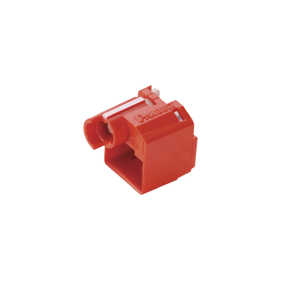 Kit de 10 Dispositivos para Impedir Desconexión de Plug RJ45  Color Rojo  Incluye Herramienta para Instalar/Retirar